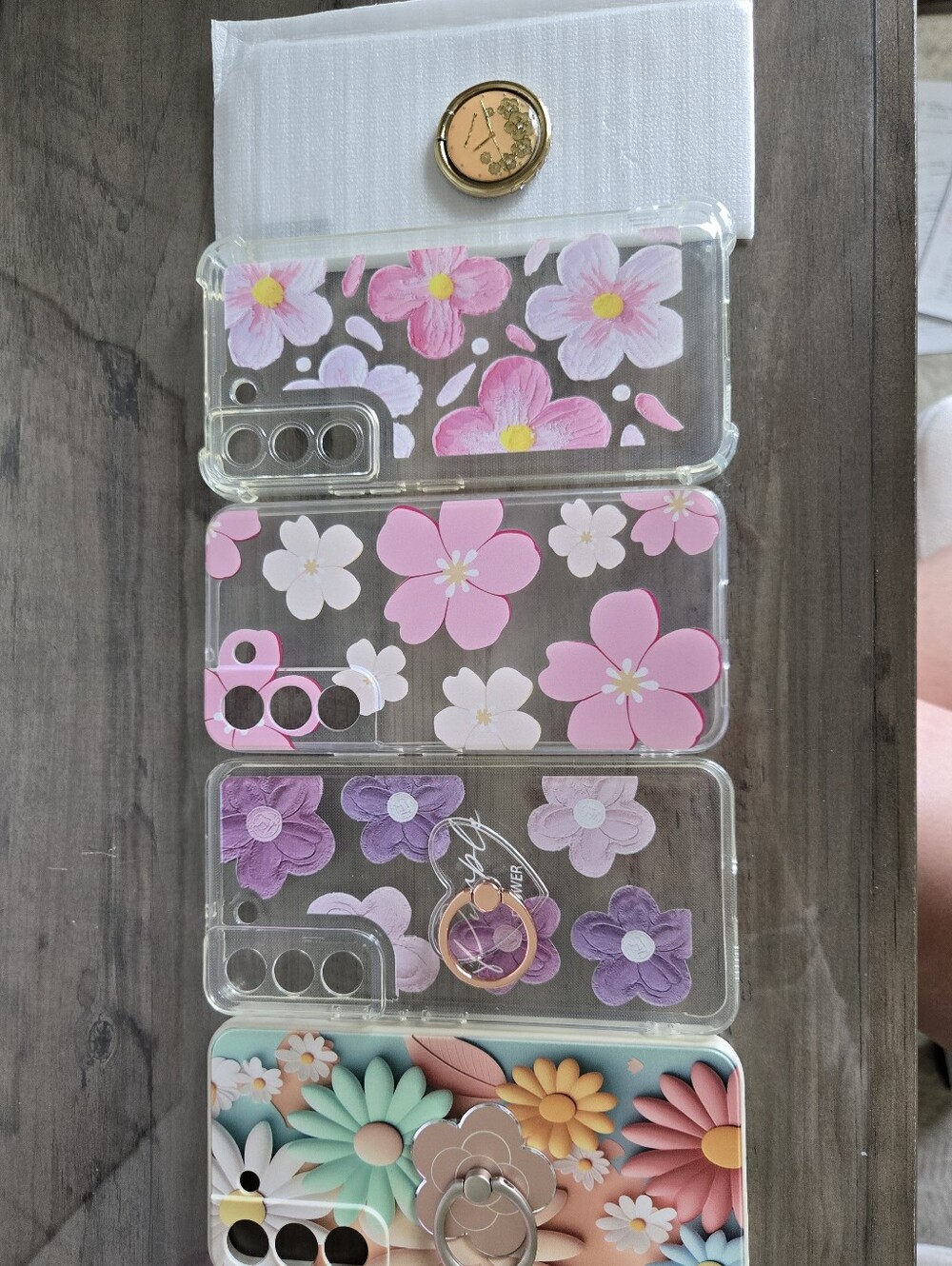 SAMSUNG GALAXY 22 PHONE CASE COVERS + SCREEN PROTECTOR & PHONE RING 6 Pieces